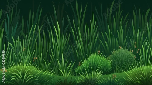 Lush Green Grassy Lawn Backdrop Generative AI