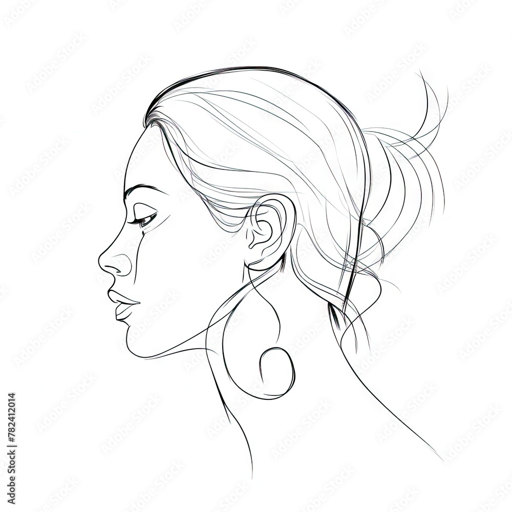 Continuous One Line Drawing of a Human Ear for World Deaf Day Generative AI Continuous One Line Drawing of a Human Ear for World Deaf Day Generative AI