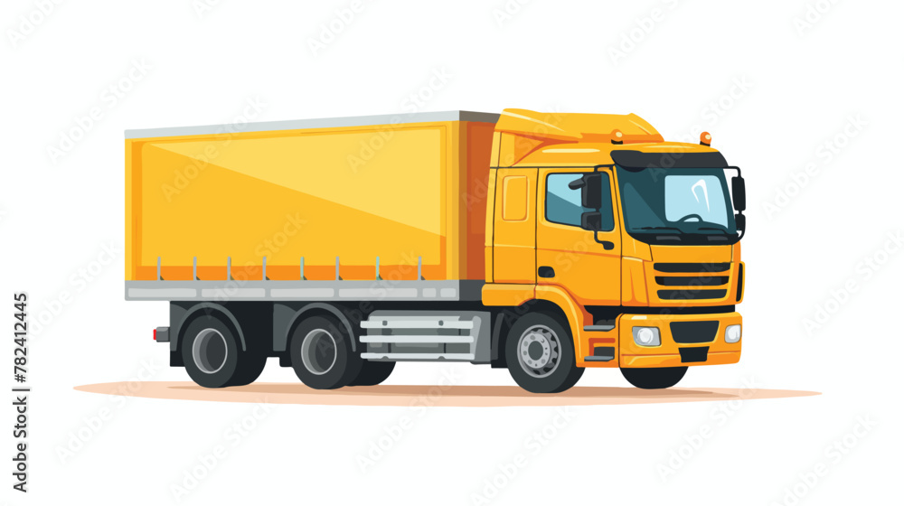 Cargo truck illustration. Automobile vehicle transp