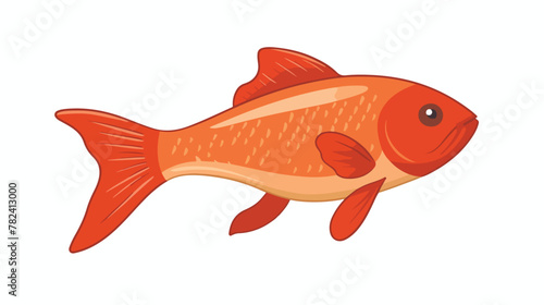 Carp icon in simple style isolated on white backgro