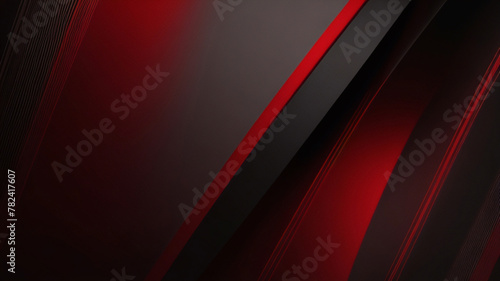光線と光沢のある線を持つ抽象的な赤と黒のメタリックのイラスト。背景の金属フレームのデザイン。壁紙、バナー テンプレートのベクター デザイン現代デジタル技術コンセプト	 photo