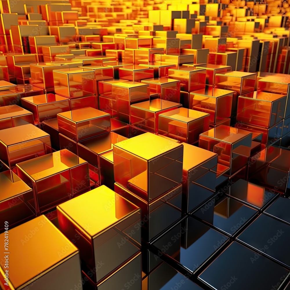 Vibrant Geometric Cube Wallpaper Generative AI Vibrant Geometric Cube Wallpaper Generative AI