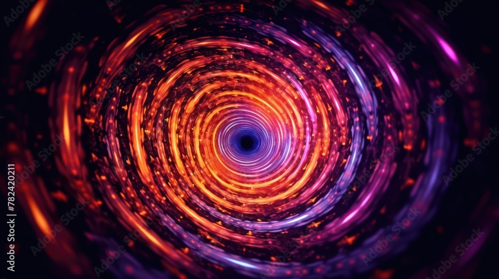 Mesmerizing Cosmic Landscape with Hypnotic Patterns Generative AI Mesmerizing Cosmic Landscape with Hypnotic Patterns Generative AI