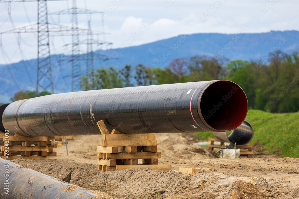 Neubau einer Gas-Pipeline in Deutschland Neubau einer Gas-Pipeline in Deutschland