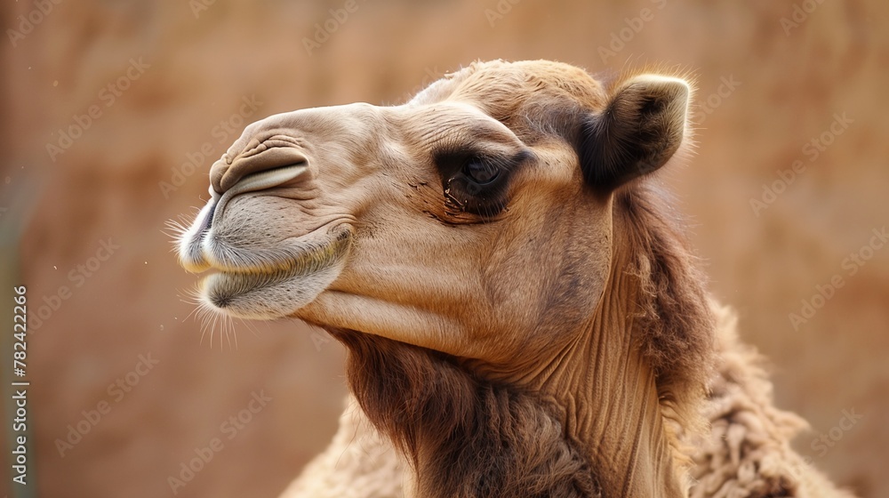 close-up portrait of a camel