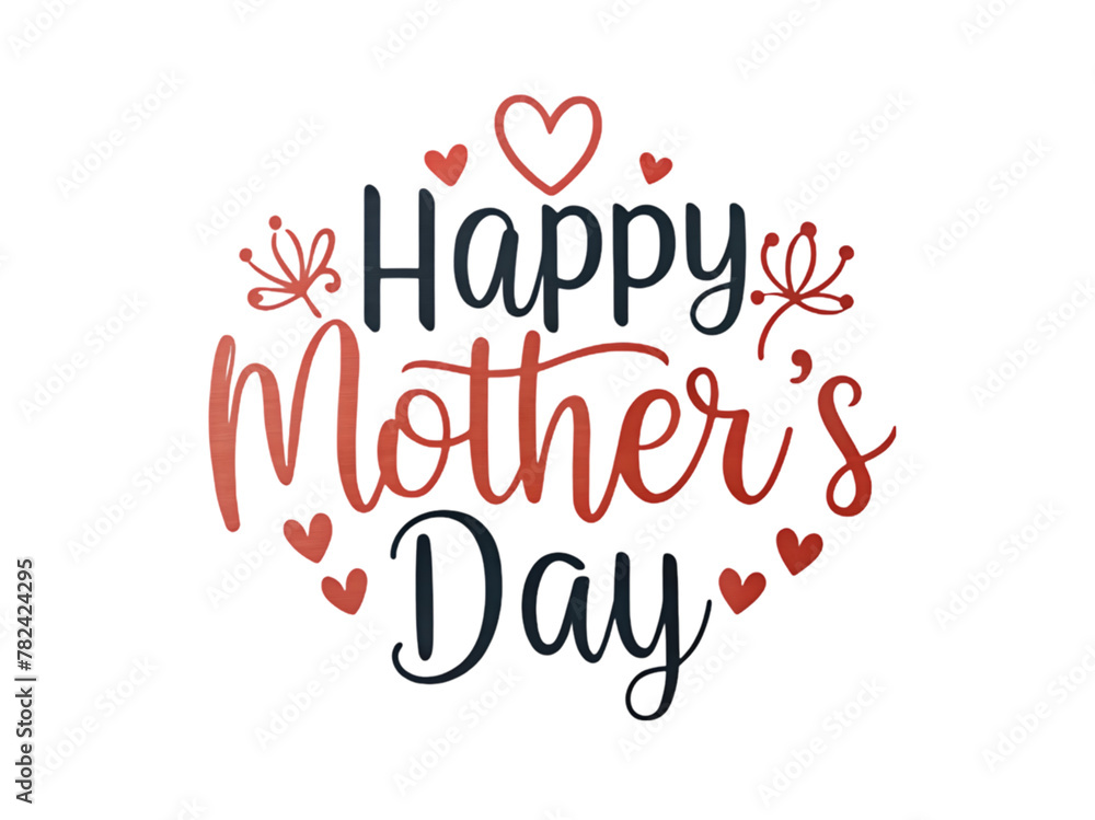 happy mother day lettering