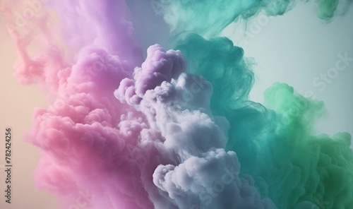 Ethereal Pastel Smoke Backdrop Generative AI