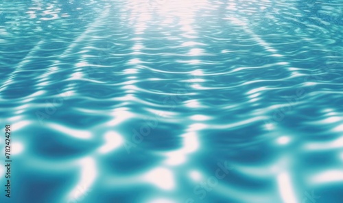 Ethereal Patterns and Ripples on Swimming Pool Water Generative AI