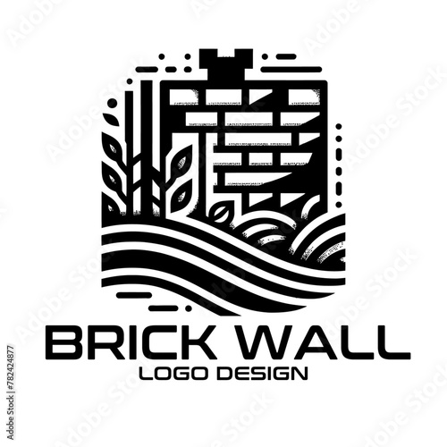 Brick Wall Vector Logo Design