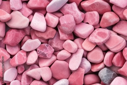 Detailed Close-Up of Smooth Pink Granite Slab Generative AI