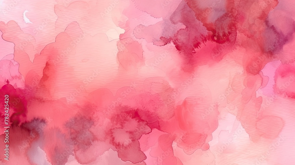 Vibrant Pink Watercolor Digital Artwork Generative AI