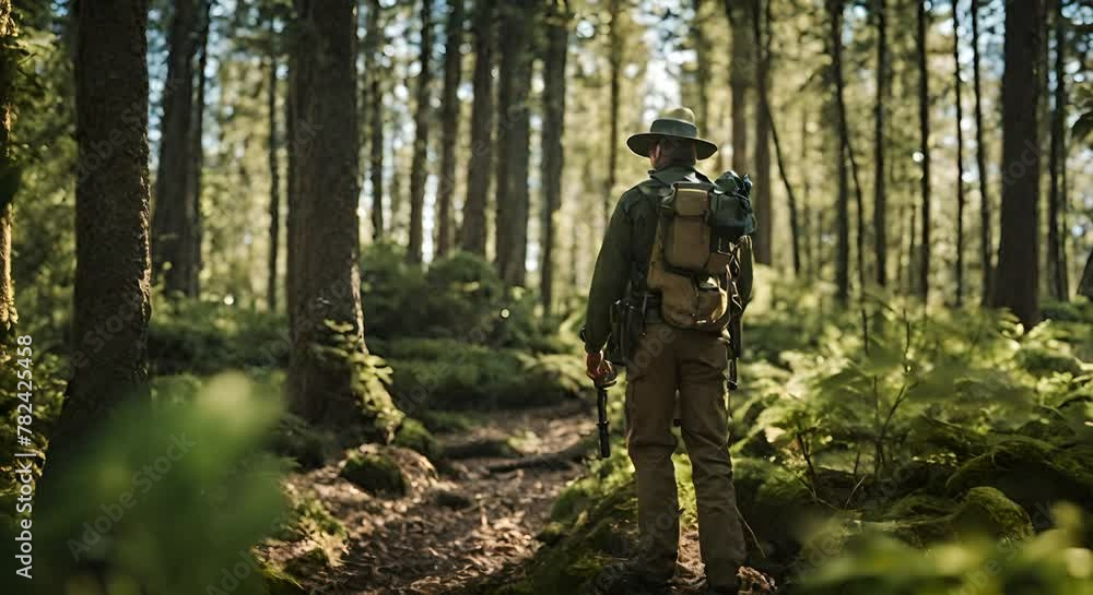 Forest agent in the forest. Forest agent in the forest.