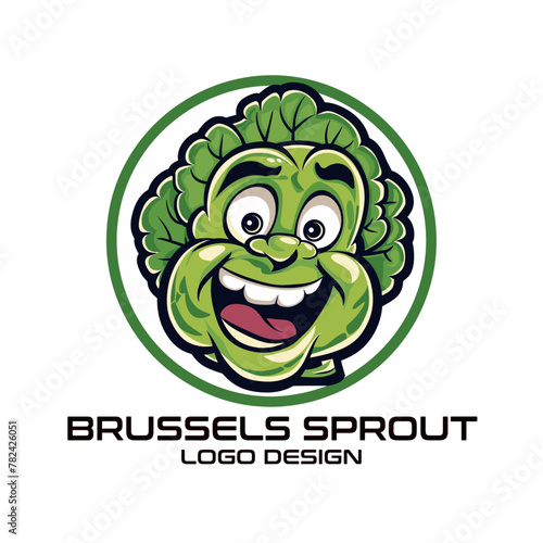 Brussels Sprout Vector Logo Design photo