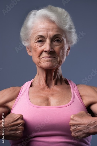 Elderly Bodybuilder Woman Portrait Generative AI
