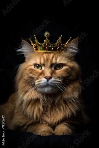 Regal Feline Portrait Generative AI