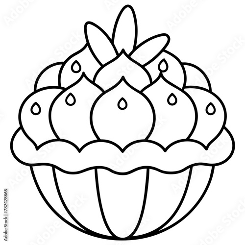 chocolate easter cake vector illustration