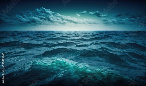 Dreamy Ocean Waves - Calming Background for Design Generative AI © AlexandraRooss