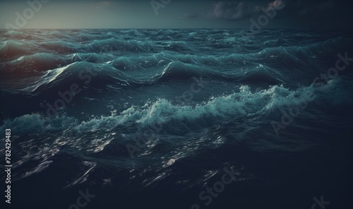 Dreamy Ocean Waves - Calming Background for Design Generative AI