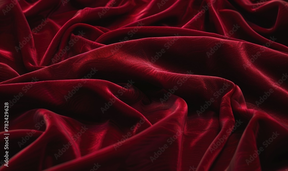 abstract background draped with sumptuous velvet material in opulent burgundy red abstract background draped with sumptuous velvet material in opulent burgundy red