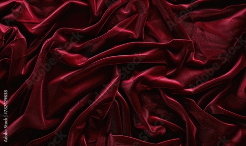 abstract background draped with sumptuous velvet material in opulent burgundy red