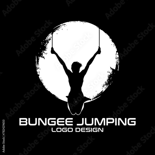 Bungee Jumping Vector Logo Design