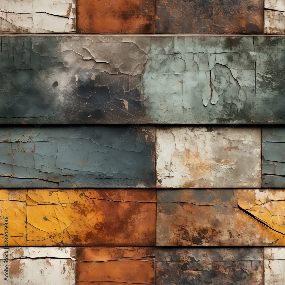 Fototapeta premium Seamless Pattern of Distressed Dark Textures - Abstract Background Generative AI