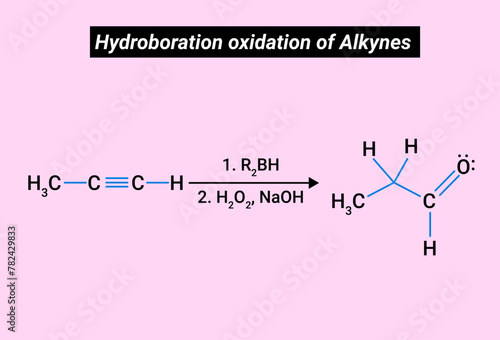Structure of Hydroboration oxidation of Alkynes photo
