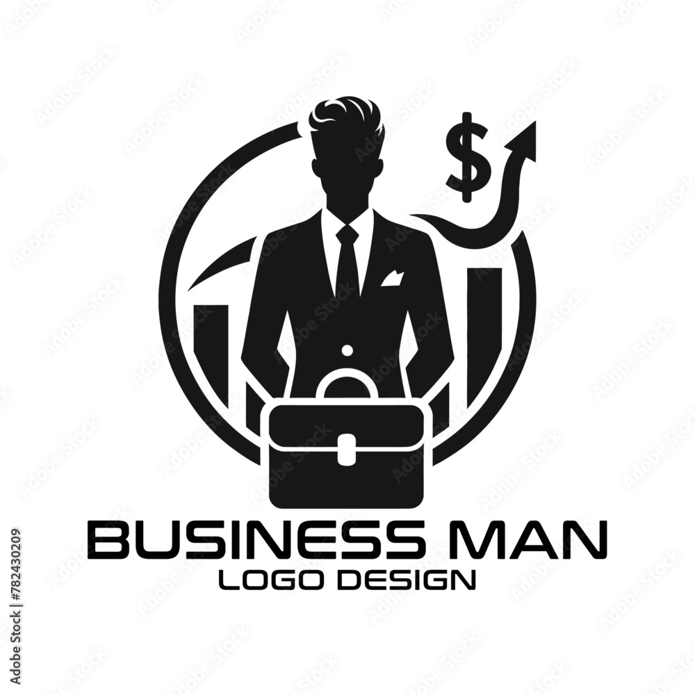 Business Man Vector Logo Design Business Man Vector Logo Design