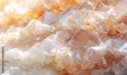 closeup view of the natural texture of raw calcite semi-gemstones photo
