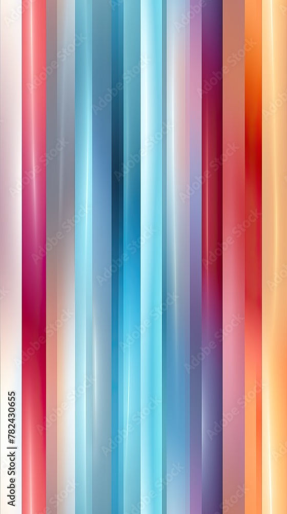 Fototapeta premium Vibrant Striped Rainbow Pattern with Silver Flecks Generative AI