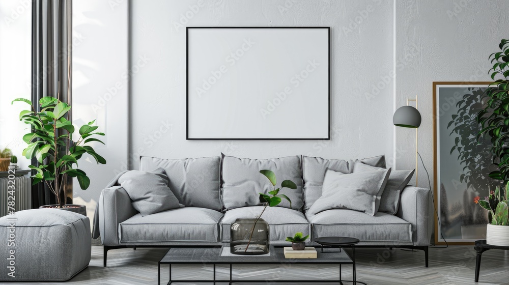Single vertical ISO A1 frame mockup, reflective glass, mockup poster on the floor of living room. Interior mockup. Apartment background. Modern interior design. 3D render Single vertical ISO A1 frame mockup, reflective glass, mockup poster on the floor of living room. Interior mockup. Apartment background. Modern interior design. 3D render