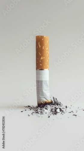 cigarette on white background.