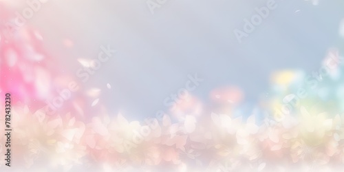 Soft Pastel Color Background with Petals for Design Generative AI
