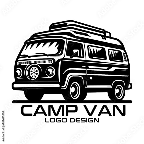 Camp Van Vector Logo Design