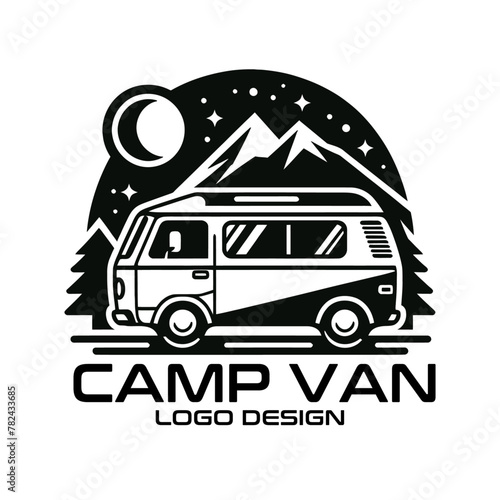 Camp Van Vector Logo Design