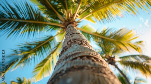 palm tree background.