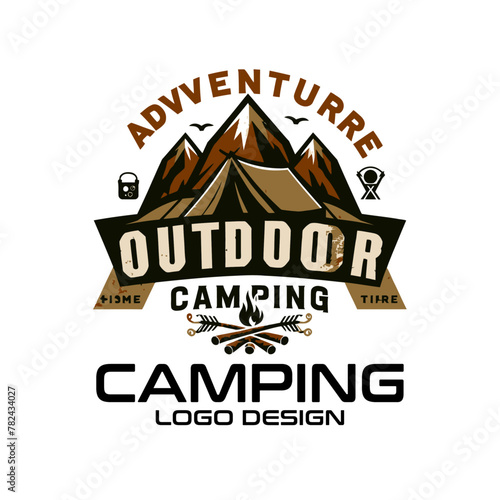 Camping Vector Logo Design
