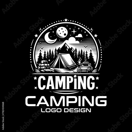 Camping Vector Logo Design