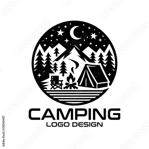 Camping Vector Logo Design