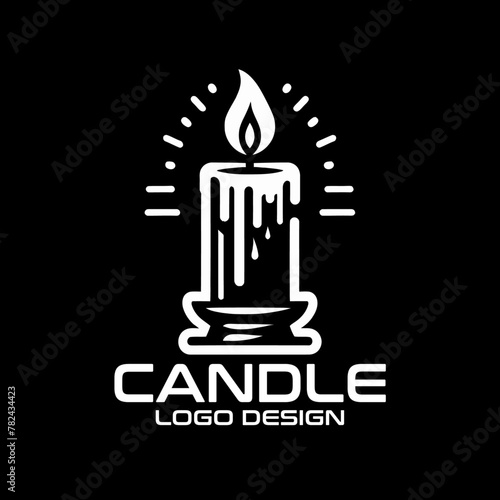 Candle Vector Logo Design