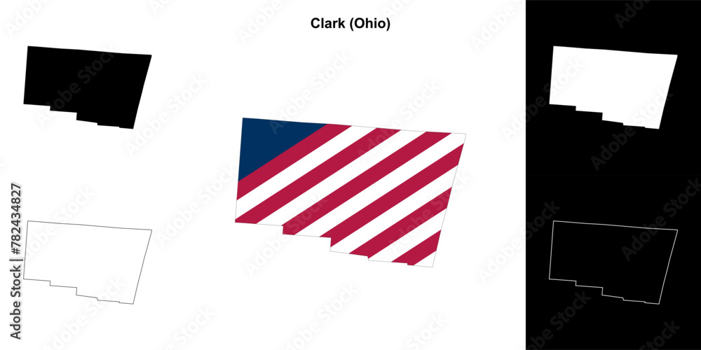 Clark County (Ohio) outline map set Clark County (Ohio) outline map set