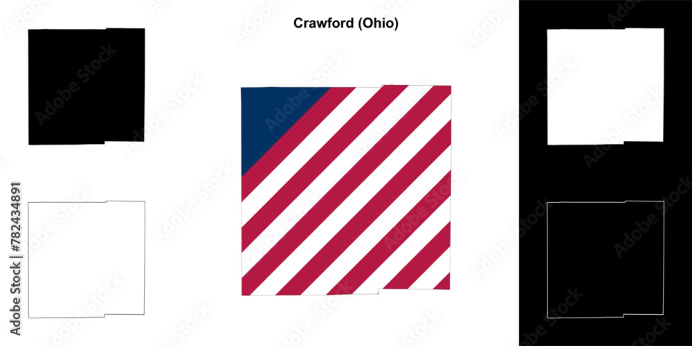 Crawford County (Ohio) outline map set Crawford County (Ohio) outline map set
