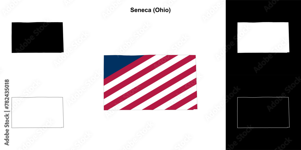 Seneca County (Ohio) outline map set Seneca County (Ohio) outline map set