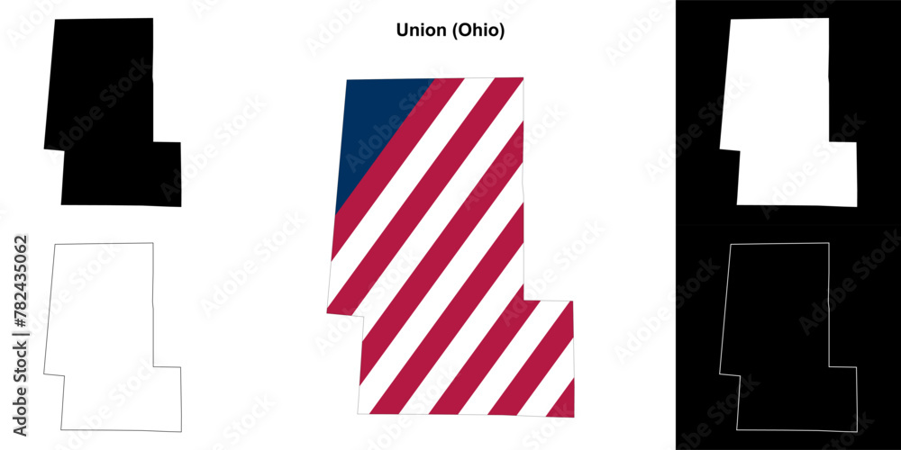 Union County (Ohio) outline map set Union County (Ohio) outline map set