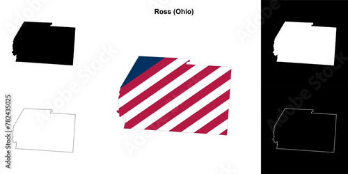 Ross County (Ohio) outline map set