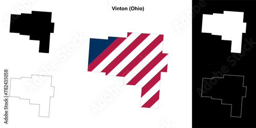 Vinton County (Ohio) outline map set