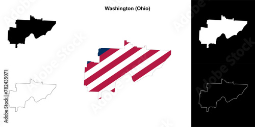 Washington County (Ohio) outline map set
