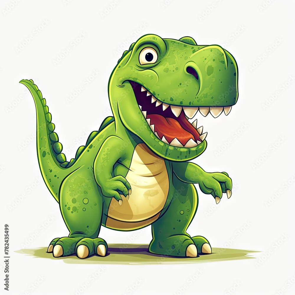 Fototapeta premium Terrifying T-Rex Digital Illustration with Angry Expression Generative AI