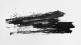 Expressive Black Paint Strokes and Splatter on White