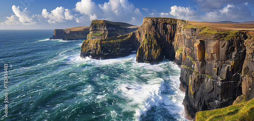 Nestled amidst the raw and untamed landscape, Neist Point offers a moment of respite and reflection with its unparalleled beauty and calm created by its rocky cliffs and crashing waves.